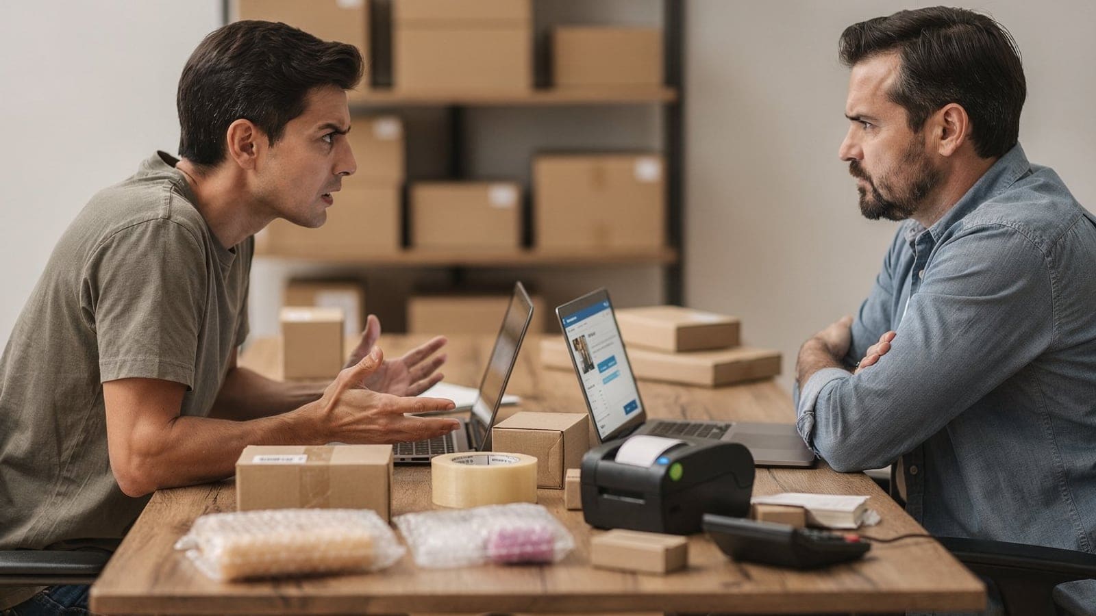Two online sellers discussing whether to revise or replace a listing